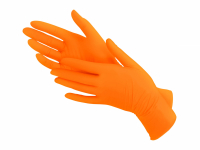 S р-р   ОРАНЖ  Перчатки нитриловые MEDIOK р-р 50пар/уп - Производство и продажа расходных материалов для салонов красоты, парикмахерских и медицинских центров, Екатеринбург