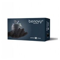 М р-р ЧЕРНЫЕ Перчатки нитриловые Benovy н/опудр. 50 пар - Производство и продажа расходных материалов для салонов красоты, парикмахерских и медицинских центров, Екатеринбург