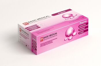 М р-р РОЗОВЫЕ  Перчатки нитриловые н/опудр. Basic Medical  50пар - Производство и продажа расходных материалов для салонов красоты, парикмахерских и медицинских центров, Екатеринбург